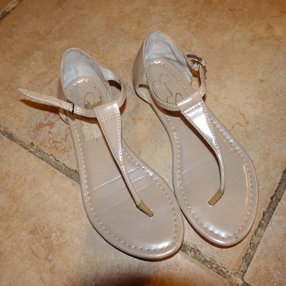 Jessica Simpson Flat Sandals - Cream - Size 6